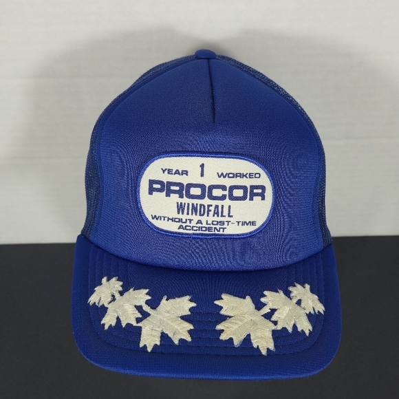 Vintage Other - Vintage Procor Blue Trucker Snapback Hat Cap